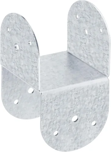 GBGS - Paquete de 4 conectores de poste 4x4, soporte extensor, calibre 14, plateado | Conector de poste a haz