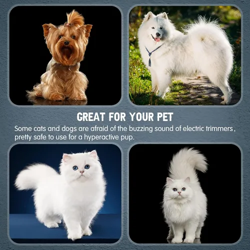 Miniatura 5 de Yinkin 5 piezas de peine de afeitar para perros, recortadora de pelo para mascotas, peine de afeitar con 25 cuchillas adicionales, recortadora