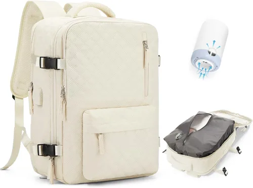 Mochila de viaje con sellado al vacío con bomba de aire, mochila de equipaje de mano Vacpack de compresión impermeable para viajes, Grande, Viajes