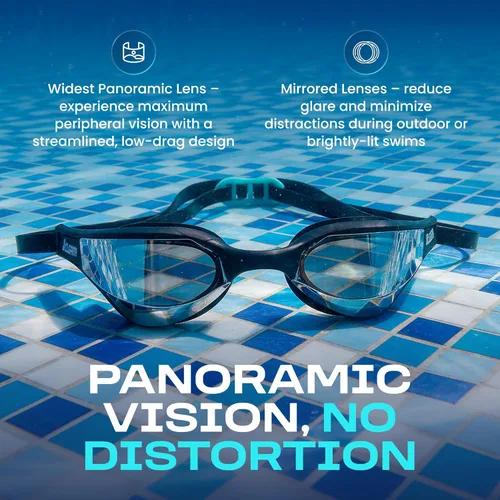 Miniatura 6 de CLEAR 'R Champion Adult Swim Goggles – Comfortable Secure Fit, Anti-Fog Swimming Goggles, UV Protection for Men & Women