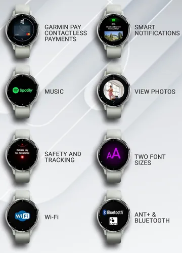 Miniatura 8 de Garmin Venu 3S Reloj inteligente con GPS, pantalla AMOLED de 1.61 pulgadas, características avanzadas de salud y fitness, hasta 10 días de batería