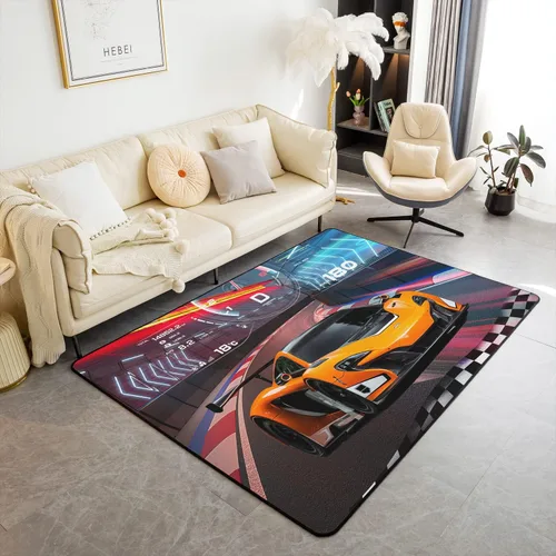 Miniatura 40 de Alfombra de motocross de 3 x 5 pies, alfombra para deportes extremos, sala de estar, dormitorio, decoración de motocicleta, alfombra antideslizante