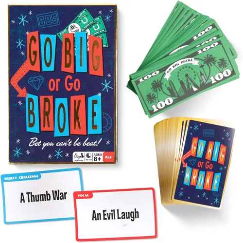 Go Big or Go Broke por EAP Toy & Games – La noche de juegos acaba de ser más grande que las charadas | Apuesta los grandes dólares con este juego de
