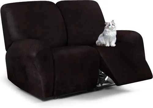Miniatura 49 de ANARACHON Fundas para sillas reclinables con aspecto de cuero, funda elástica de 4 piezas, funda suave para silla reclinable, protector de muebles