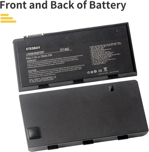 Miniatura 7 de BTY-M6D - Batería de repuesto para portátil MSI GT60 GT70 GX780R GX680 GX780 GT780R GT660R GT663R GX660 GT680R GT783R 11.1V 7800mAh Nuevo 9 celdas