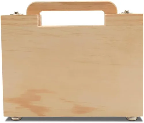 Miniatura 12 de Woodpeckers Maleta de madera de 8-1/8 x 10 pulgadas, paquete de 1 caja de madera sin terminar para manualidades, cajas de memoria aptas para viajes