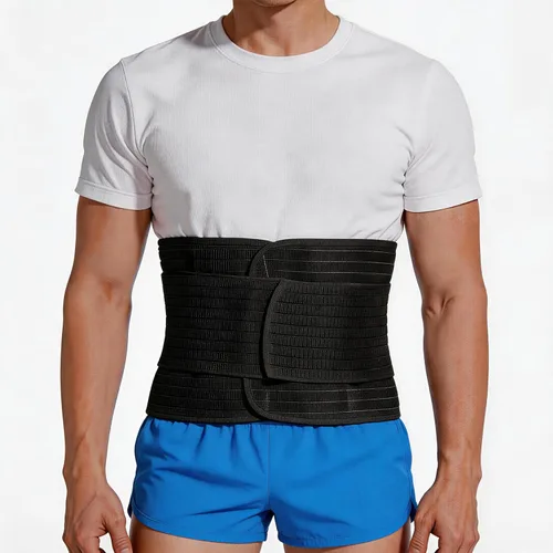 Carpeta abdominal para hombre para recuperación poscirugía – Cinturón de apoyo de compresión ajustable para reparación de hernias, cirugía abdominal