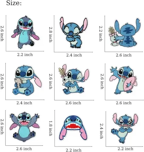Miniatura 2 de 16 parches bordados con apliques, parches para coser para planchar, parches de reparación de tela, lindos parches de anime de dibujos animados