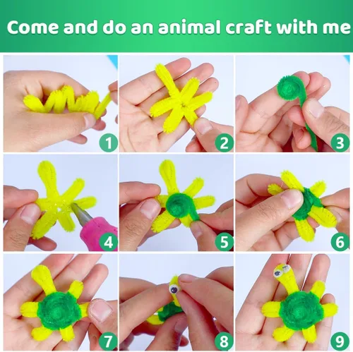 Miniatura 5 de IOOLEEM Limpiadores de tubería negros, tallos de chenilla para manualidades DIY y decoraciones de fiesta, suministros para arte y manualidades.