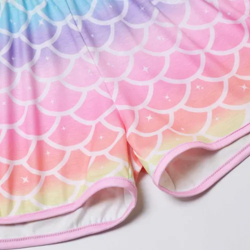Miniatura 5 de QPANCY Pijamas a juego para niñas y muñecas, conjuntos de pijama de unicornio para verano, ropa de dormir de algodón