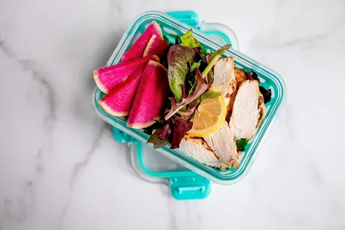 Miniatura 7 de Ello Duraglass - Juego de 3 recipientes de vidrio para almacenamiento de alimentos de 3.4 tazas con funda de silicona y tapas de plástico herméticas