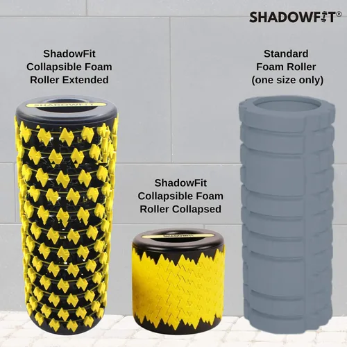 Miniatura 7 de Shadowfit - Rodillos de espuma ajustables para dolor muscular, tejidos, rodillos de masaje para un máximo alivio de la tensión, espuma de alta Rojo