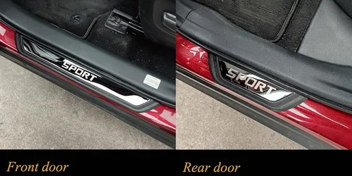 Miniatura 3 de Protector de entrada de puerta de automóvil, para Toyota C-HR CHR 2018-2022, 4 unidades, acero inoxidable con cubierta protectora de umbral