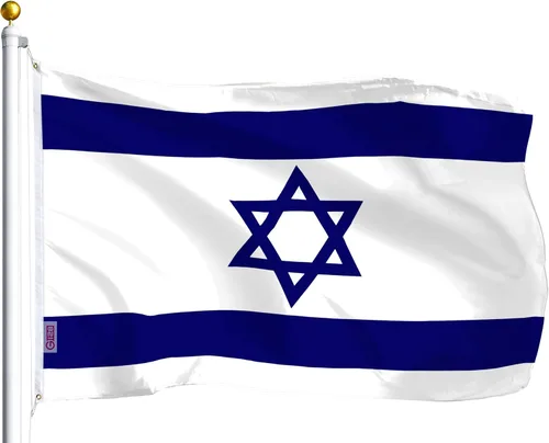 G128 Bandera de Israel, 3 x 5 pies, serie LiteWeave, impresa en poliéster 100D, bandera de país, colores vibrantes, ojales de latón