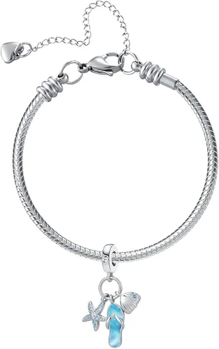 Miniatura 2 de NanMuc Abalorio para mujer, diseño de estrella de mar, para mujer, diseño de tortuga