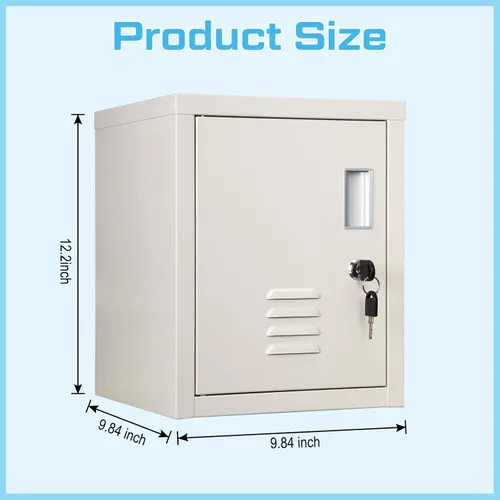 Miniatura 2 de Suzile Gabinete de Almacenamiento con Cerradura de Metal Gabinete de Almacenamiento de Acero con Cerradura Organizador Casilleros para Empleados