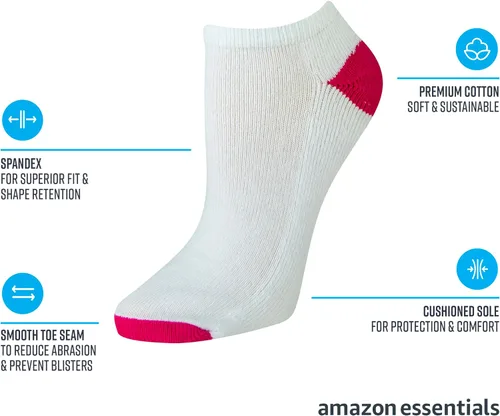 Miniatura 2 de Tienda Essentials Calcetines deportivos de algodón para mujer, ligeramente acolchados