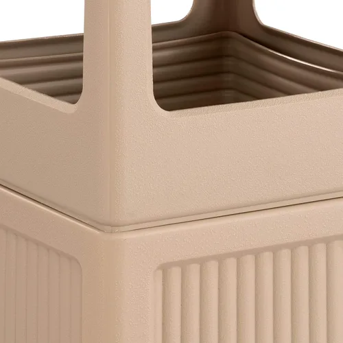 Miniatura 3 de Safco Canmeleon - Bote de basura comercial, 38 galones, para uso en interiores y exteriores, duradero y resistente a la intemperie, color marrón