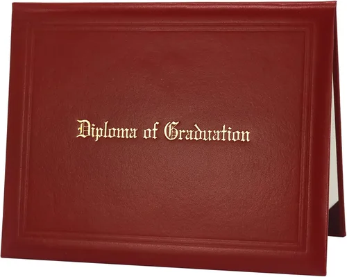 Miniatura 9 de GraduatePro Funda impresa para diploma de 8.5 x 11 pulgadas, cubiertas acolchadas de cuero sintético, soporte para documentos de graduación