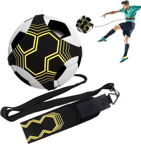 Taeku Entrenador de fútbol ajustable, equipo de entrenamiento de patada de fútbol, habilidades de control, cinturón de práctica de cintura,
