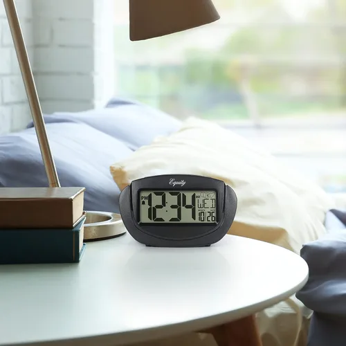 Miniatura 6 de Equity by La Crosse 31022 Insta-Set LCD Alarm Clock, Black (Pack of 6)