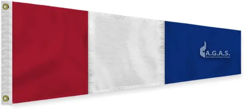 Miniatura 2 de Código de señales AGAS No 3 banderines – 2 pies x 4.5 pies – 200 nailon impreso – bordes cosidos cuádruples – Ojales de latón macizo – Bandera