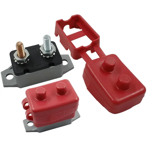 Miniatura 4 de Bonsicoky Disyuntor de reinicio automático de 15 A 12 V con tapa y perno, interruptor de parada corta para automóvil, barco, RV