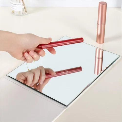 Miniatura 3 de Zcooooool Espejo Grande Portátil Super HD - Espejo Plegable de Múltiples Ángulos de Soporte Manos Libres/De Mano/Mesa 6.9x4.9 Pulgadas Blanco