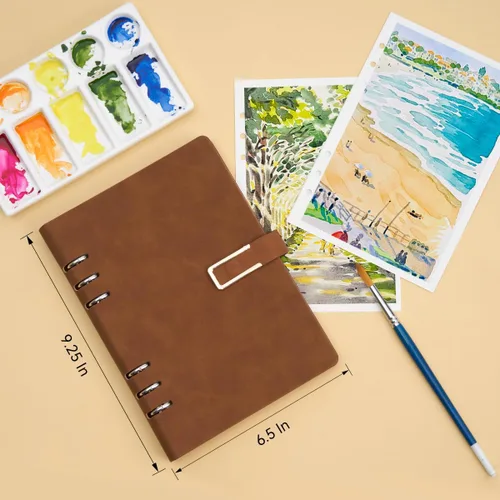 Miniatura 8 de Libro de bocetos de acuarela Lightwish, 100% algodón sin ácidos, papel de acuarela prensado en frío de 300 gsm/140 lb para artistas, adultos