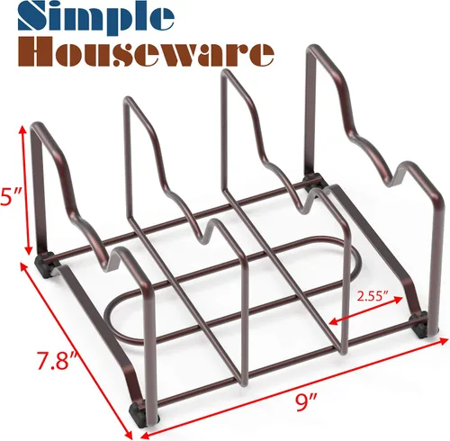 Miniatura 2 de Simple Houseware Organizador de artículos para el hogar de cocina, estante de despensa, bronce