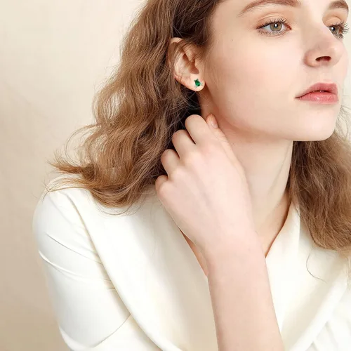 Miniatura 4 de Frog Earrings for Women Girls Sterling Silver Frog Pendant Necklaces Crystal Studs Earrings Frog Stud for Teens Cute Animal Hypoallergenic Jewelry