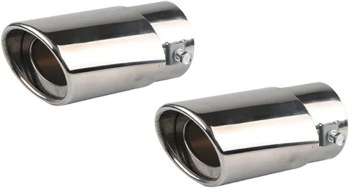 Miniatura 8 de 2 tubos de acero inoxidable para tubo de escape de automóvil, ajuste universal, diámetro de tubo de 1.5 a 2.25 pulgadas (negro, curvado)
