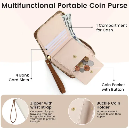 Miniatura 2 de Pomelo Best Cartera pequeña para mujer de cuero con bloqueo RFID 2025