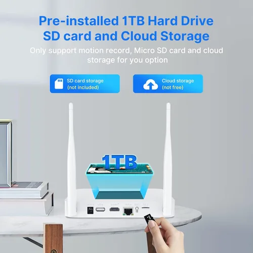 Miniatura 8 de Hiseeu Sistema de cámara de seguridad inalámbrica con batería solar, kits de 3 cámaras 100% sin cables, 2K HD, foco, visión nocturna a color, audio