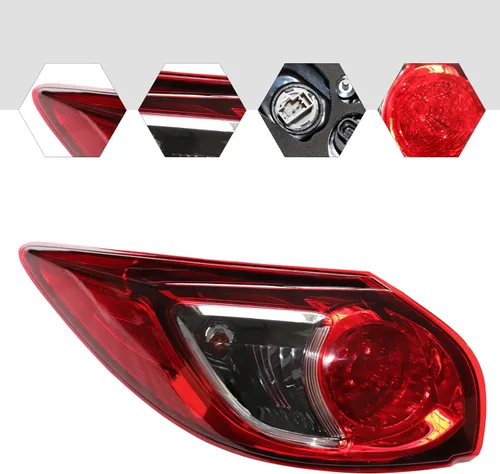 Miniatura 5 de Para 2013 2014 2015 2016Mazda CX-5 halógeno exterior luz trasera luz trasera reemplazo rojo lente (lado izquierdo)