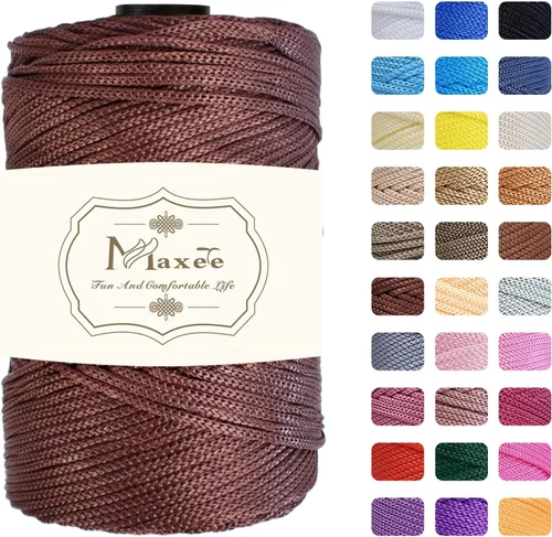 Miniatura 16 de Cordón de macramé premium de poliéster 3 mm × 218 yardas, cordón de macramé 100% polipropileno de 3 mm, ideal para crochet, colgadores de pared, 30