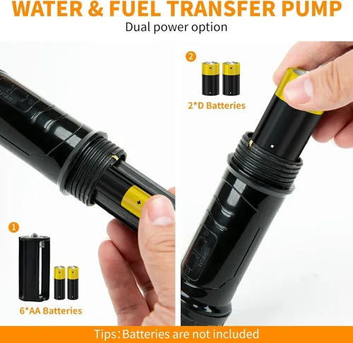Miniatura 6 de Bomba de batería portátil, bomba de sifón eléctrica a pilas, bomba de transferencia de agua, bomba de combustible portátil manual fácil de usar