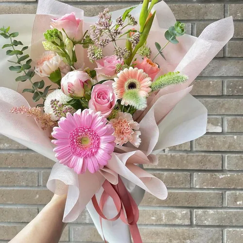 Miniatura 5 de Papel de regalo de algodón coreano, papel de regalo floral no tejido, 10 hojas, suministros para floristería, papel de regalo de ramo de flores