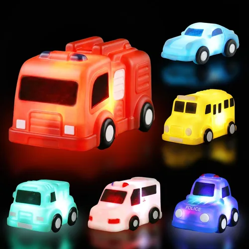 Miniatura 9 de TOY Life 12 piezas de juguetes de baño de animales que se iluminan para edades 1-3, juguetes de baño luminosos sin agujeros para niños, regalos