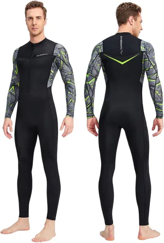 Miniatura 5 de Aivtalk Traje de buceo de cuerpo completo para hombre, manga larga, cremallera trasera, traje de neopreno con protección solar UV, refrescante, A