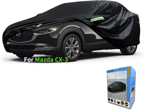 Miniatura 9 de Funda para automóvil Mazda, impermeable para todo tipo de clima, protección UV, resistente al viento, para todo tipo de clima, protección UV