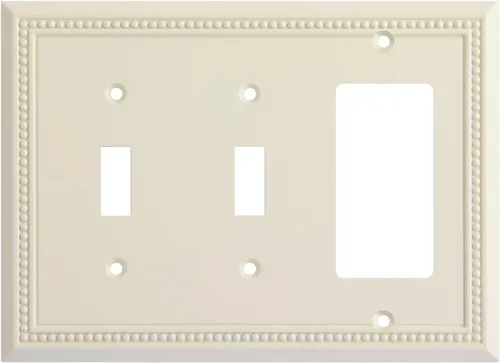 Miniatura 10 de Henne Bery Sunken Pearls - Placa de interruptor/placa de pared y cubierta de salida (decorador individual, 2 unidades, negro mate)