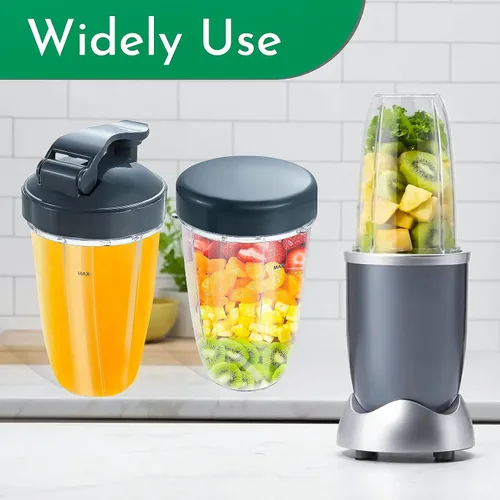Miniatura 15 de Vasos de licuadora de repuesto para licuadora Nutribullet de 18 onzas con tapa, compatible con Nutribullet 600 W 900 W licuadora exprimidor