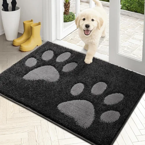 Miniatura 15 de PURRUGS Tapete para puerta que atrapa la suciedad, 32 x 70 pulgadas, antideslizante, lavable a máquina, tapete de microfibra para entrada, tapete