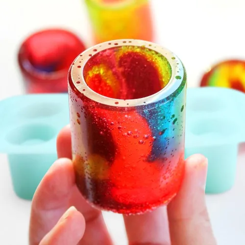 Miniatura 5 de Molde de silicona para vaso de chupito de 8 cavidades, molde de caramelo de chocolate de Pascua para dulces de corazón, bandeja antiadherente