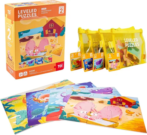 Miniatura 16 de TOI Rompecabezas Nivelados para Niños de 2 Años en Adelante, Rompecabezas para Niños Pequeños Rompecabezas de Aprendizaje Preescolar, Piezas Grandes