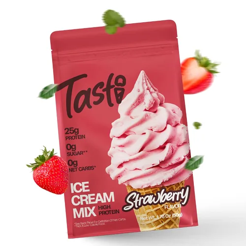 Miniatura 11 de TASTI Mezcla de Helado de Alta Proteína - Polvo de Helado de Chocolate Bajo en Azúcar - Hecho para Ninja Creami, Mezcla para Helado Suave con 27g