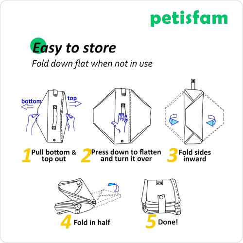 Miniatura 7 de Arenero portátil de viaje para gatos con tapa para contener arena y olor. Fácil de transportar, limpiar y almacenar. Ideal para viajes en auto, Negro