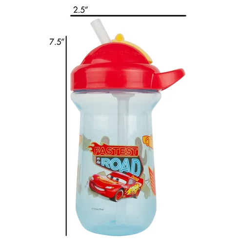 Miniatura 3 de The First Years Disney/Pixar Cars - Vaso con popote para niños pequeños, a prueba de derrames, con tapa abatible, a partir de 18 meses, 10 onzas