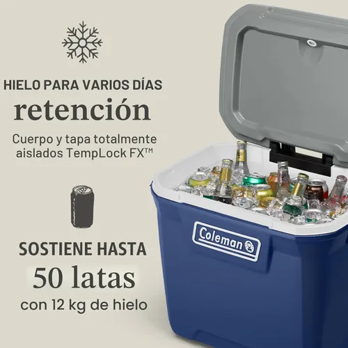 Miniatura 3 de Coleman Classic Series - Enfriador portátil aislado con ruedas, resistente a fugas, para exteriores, mantiene el hielo hasta 5 días, 65 cuartos